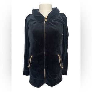 Juicy Couture velvet jacket w gold bottons size small.